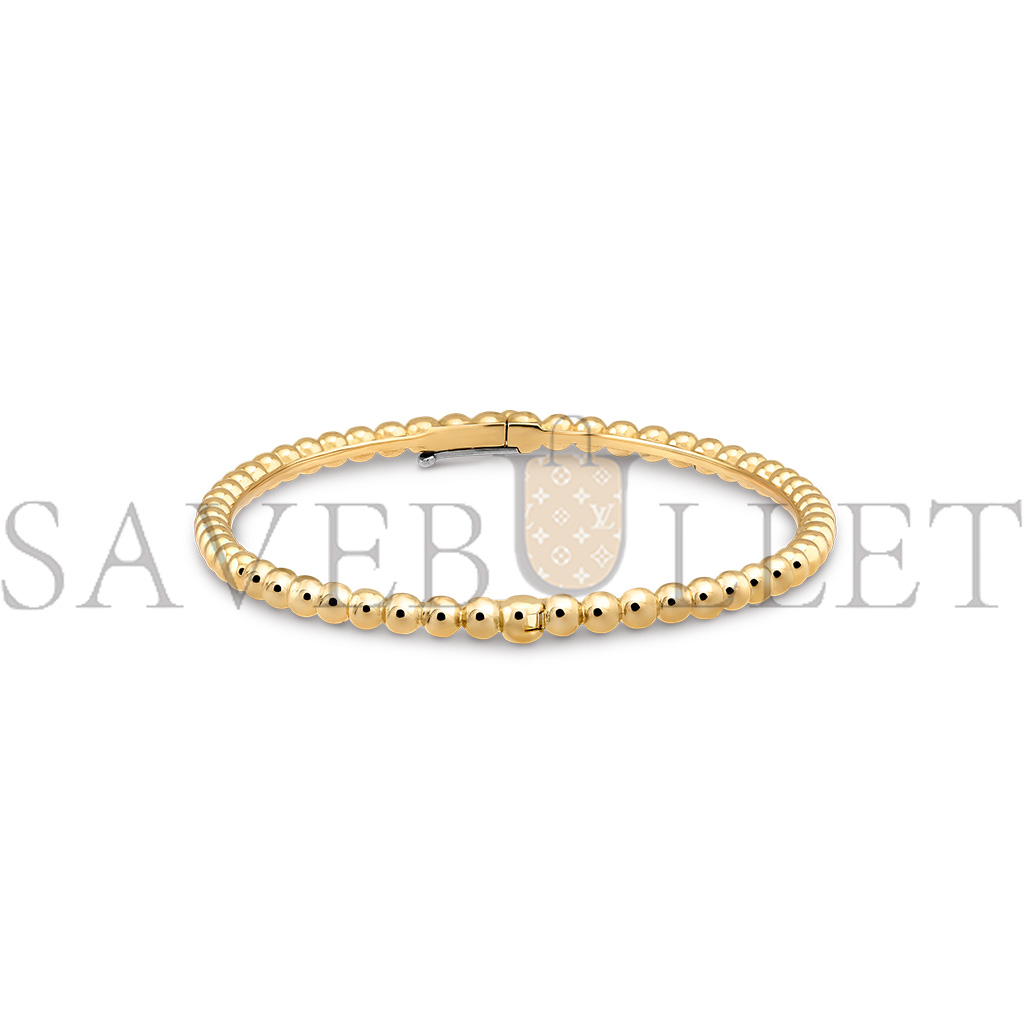 VAN CLEEF ARPELS PERLÉE PEARLS OF GOLD BRACELET, EXTRA SMALL MODEL- YELLOW GOLD  VCARO7TG00